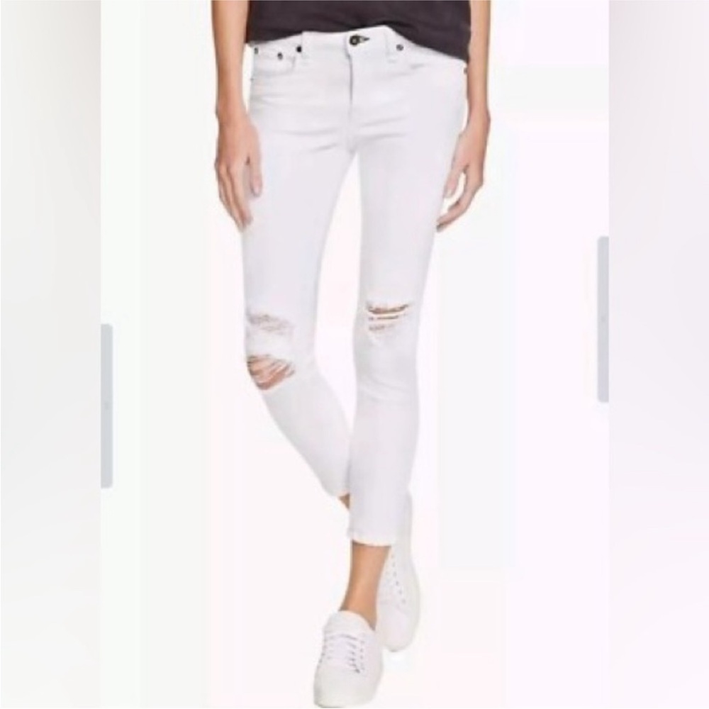 rag & bone Dre Capri Jeans in White Women’s Size 25